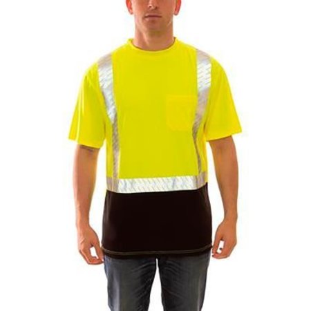 Job Sight„¢ Class 2 Premium Pullover Hi Visibility T-Shirt, Lime, Polyester, MD -  TINGLEY, S74122.MD